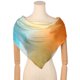 thumbnail image 2 of INSPIRAR CHIC Mujeres Pañuelos de Satén Coloridos en Gradiente 35" Gran Bufanda de Seda para el Cabello Bandana Gradiente Naranja Azul 35.4x35.4", 2 of 6