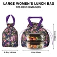 thumbnail image 5 of Pioneer Flower Floral Print Pattern Drawstring Lunch Bag Women - Drawstring Lunch Bag Insulated for Work Office - Stain-Resistant Large Lunchbags for Women with Multi-Pockets, 5 of 6
