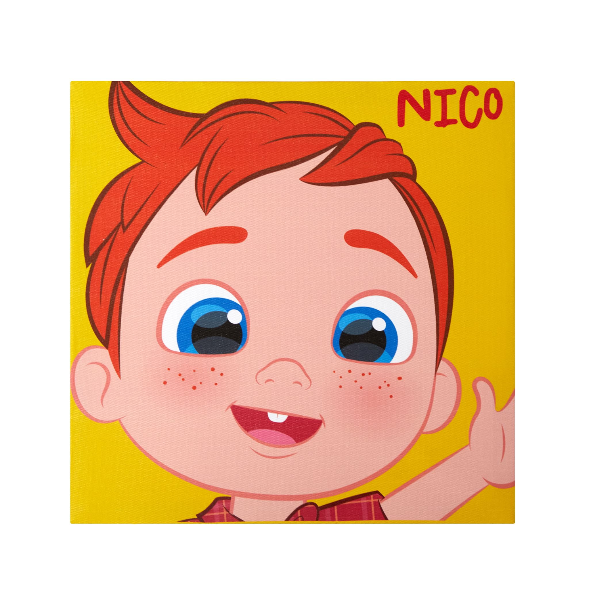 Colorful Characters of Cocomelon 4 Pack Canvas Wall Art for Children's Room Décor
