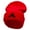 Red, variant on Tent Campfire Embroidered 12 Inch Long Knitted Beanie - White OSFM