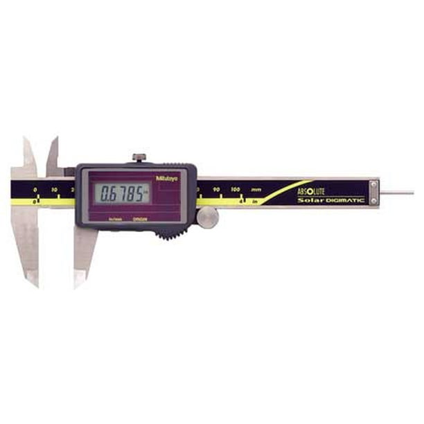 Mitutoyo Absolute Solar Digital Caliper, Stainless Steel, 500473