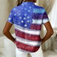 thumbnail image 5 of Women's Usa Short Sleeve T-Shirts 250 Years Anniversary Button Down Patriotic Flag Graphic Independence Day Tops, 5 of 5
