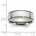thumbnail image 6 of Stainless Steel Grooved and Beaded 8mm Polished Band, 6 of 6