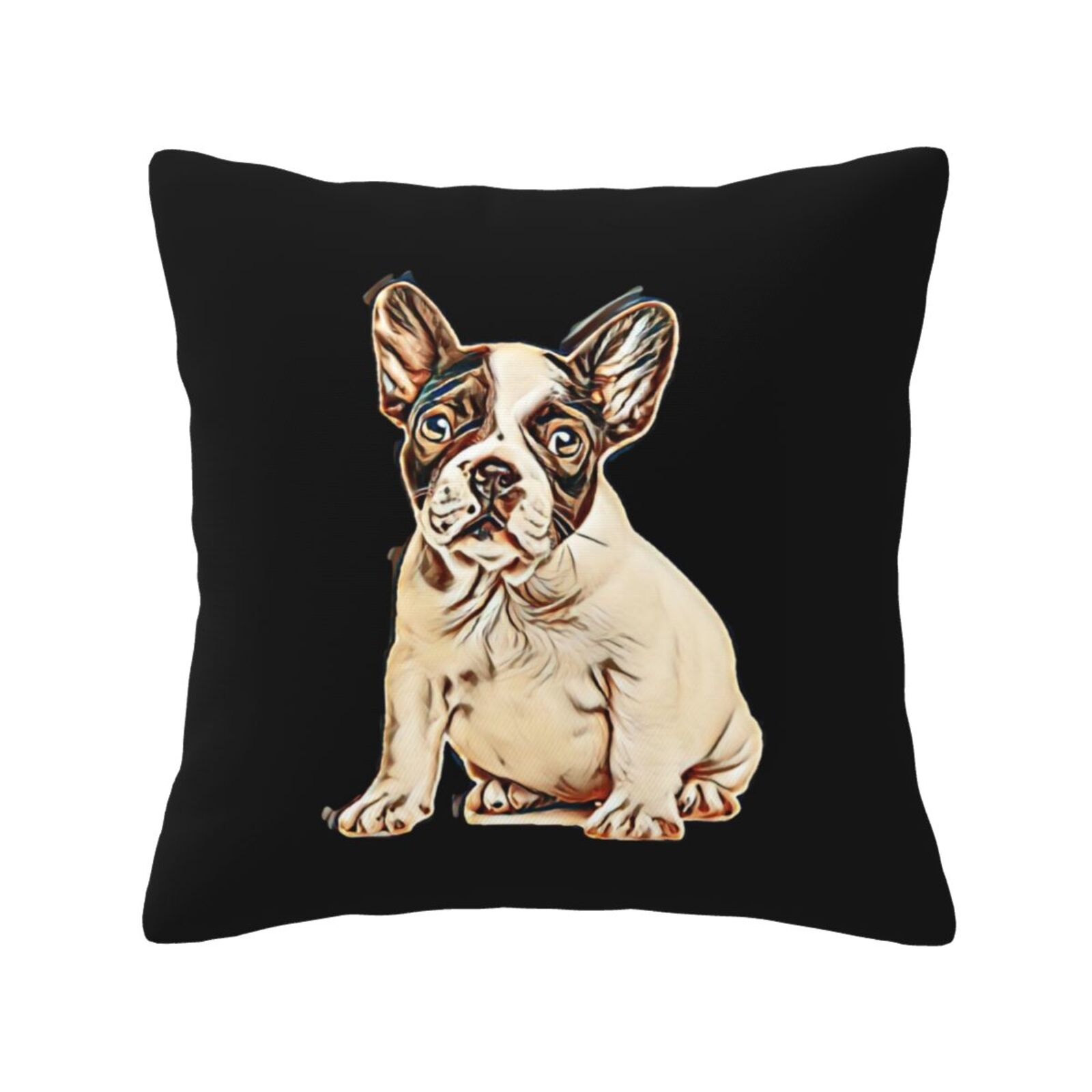 Bulldog French Dog Throw Pillow Covers Home Decor Square Cushion