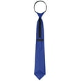 thumbnail image 4 of CORBATA PREATADA PARA HOMBRES INSPIRE CHIC, CORBATA DE CREMALLERA, COLOR SÓLIDO, FORMAL Y CASUAL, BRILLO DE SATÉN, AZUL REAL, 4 of 5