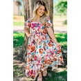 thumbnail image 3 of Trendy Floral Print Plus Size Dress - Comfortable A-Line Style for Summer Events - [ZhiHiMeRi] | (US 22W-24W)3X, 3 of 12