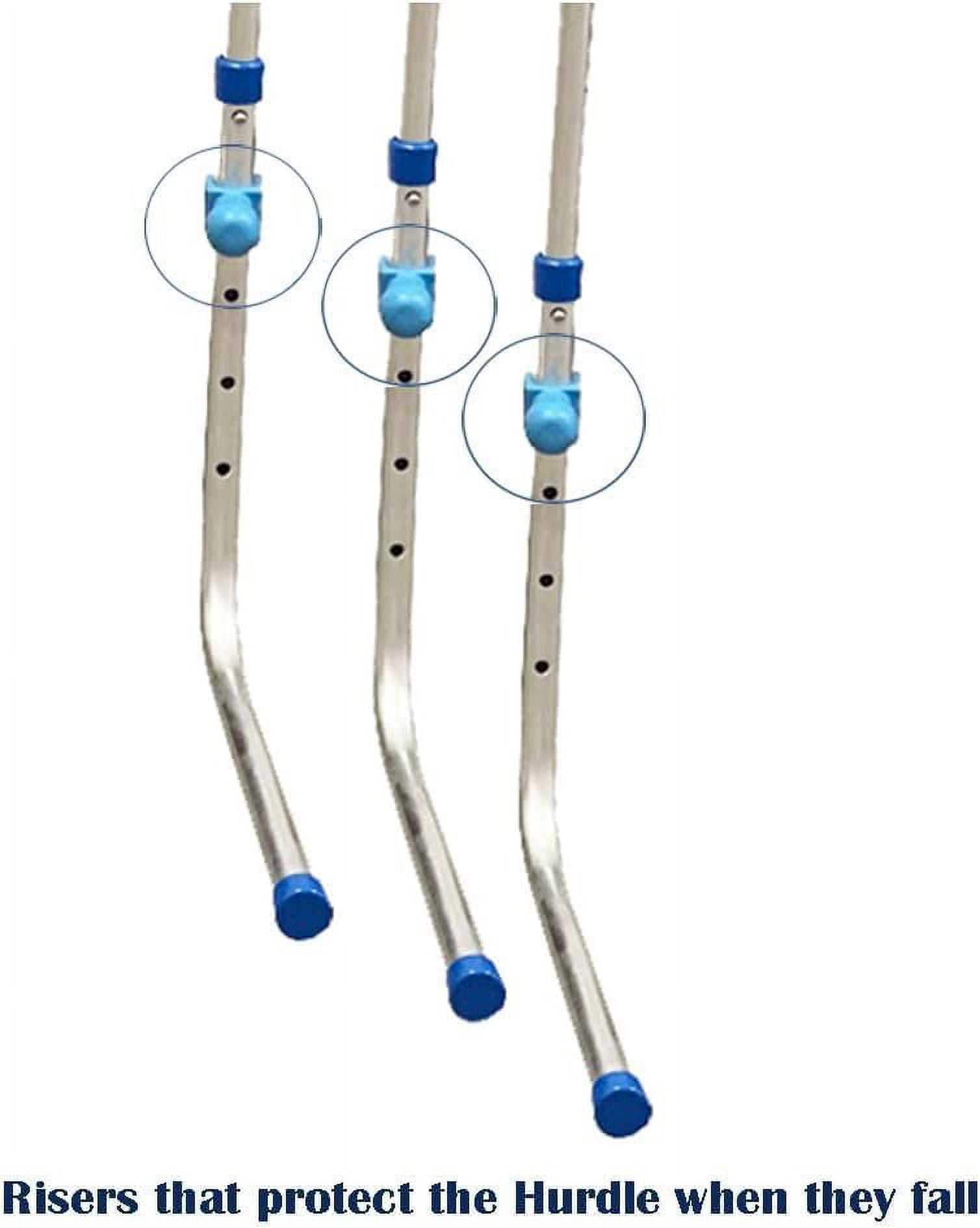 Amber Sporting Goods Enhanced Training Agility Hurdles: Premium Self-Return Aluminum Set for Track, Field, Soccer, Football - Adjustable 27" to 42" - Versatile Performance Tools (Set of 3)