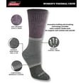 thumbnail image 4 of Genuine Dickies Women's Charcoal Fiber Color Block Thermal Crew Socks, 2-Pack, 4 of 4