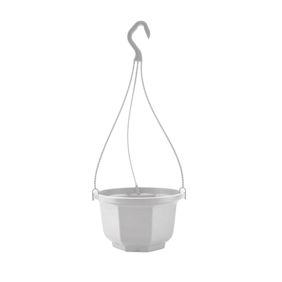 Grandest Birch Flower Basket Reusable Heighten Plastic Hanging Planter Decor Pot for Outdoor Flower Pot,17cm x 17cm x 10cm
