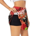 thumbnail image 2 of Bixox Women's Sushi pattern 2 in 1 Running Shorts - Lightweight Athletic Workout Gym Yoga Shorts Liner with Pockets - XX-Large, 2 of 7