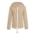 thumbnail image 5 of FAIWAD Women's Waterproof Raincoat Lightweight Hooded Packable Rain Jacket Outdoor Windbreaker with Pocket, 5 of 7