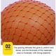 thumbnail image 5 of Inteprter Bolsa de red para huevos duradera y reutilizable, 2 paquetes, para almacenamiento conveniente, bolsa de red reutilizable de amplia Organizadores de utensilios de cocina blanco rojo 40cm, 5 of 6