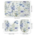 thumbnail image 3 of Floral Colorful Flower 4 Piece Shower Curtain Sets, Non-Slip Rugs, Toilet Lid Cover And Bath Mat, for Bathroom Decor Set, 72" X 72", 3 of 7