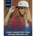 thumbnail image 6 of Funky Junque Two Tone Vintage Snapback Hat - I'm So Mentally Stable It's Insane - Burgundy/Beige, 6 of 6