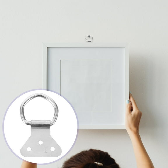 PTOOTP Metal D- Picture Frame Hangers, Hardware Accessories for Wall Mounting and Hanging Artwork