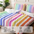 thumbnail image 2 of Rainbow Lines Full Duvet Cover Set, Vertical Stripes Abstract Modern Decorative 3 Piece Bedding Set with Zipper Closure Soft Breathable Microfiber Comforter Cover & 2 Pillowcases, 2 of 6