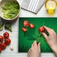 thumbnail image 3 of Animal Cutting Board, Frog Shadow Silhouette on the Banana Tree Leaf in Tropical Lands Jungle Games Graphic, Decorative Tempered Glass Cutting and Serving Board, Large Size, Green, by Ambesonne, 3 of 5