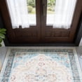 thumbnail image 2 of Toyoso 2x3 Area Rug Living Room Rugs - Vintage boho Decor Floral Area Rugs for Bedroom Dining Room Machine Washable Farmhouse Floral Carpet- Blue, 2 of 6