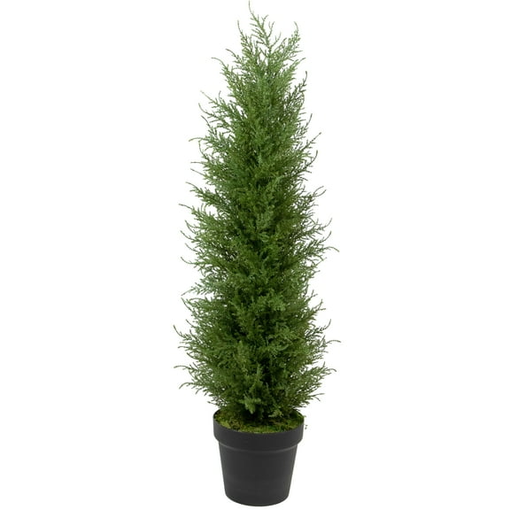 Northlight 3' Artificial Cedar Pine Petite Arborvitae Tree in Round Pot, Unlit