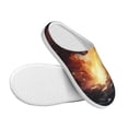 thumbnail image 3 of Yiaed Red And White Flame Fox Print Slippers Fuzzy Warm Cozy Slippers Non Slip House Slippers For Indoor Outdoor Slippers House Slippers-35/36, 3 of 7
