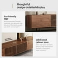 thumbnail image 4 of Mid-Century Modern TV Stand with 4 Doors Storage Cabinets, Fits TVs Up to 100 Inches, Living Room Entertainment Center 94.48"D x15.75"W x 21.65"H, 4 of 5