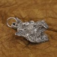thumbnail image 4 of 925 Sterling Silver King of Wolf Totem Pendant Biker Punk Jewelry TA316, 4 of 14