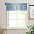 thumbnail image 6 of Blue Ombre Kitchen Curtains and Valances Set, 3 Piece Kitchen Curtains Set 24 Inch Length, Modern Gradient Abstract Art Rod Pocket Curtains Tier Farmhouse Window Curtains, 6 of 6