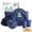 Dark Blue, variant on 40-Piece Premium Wheat Straw Dinnerware Sets, Service for 8, Unbreakable Plates and Bowls Set - Cups Sets, Dinner Plates, Bowls for Kitchen,Dishwasher and Microwave Safe Dishes Set - Multi V