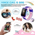 thumbnail image 3 of Newest Multi-function 4G Kids Smartwatch for Girls Boys, Waterproof  GPS SOS Smart Watch Phone for 3-14 Years (2-Style Watch Straps) Pink, 3 of 6