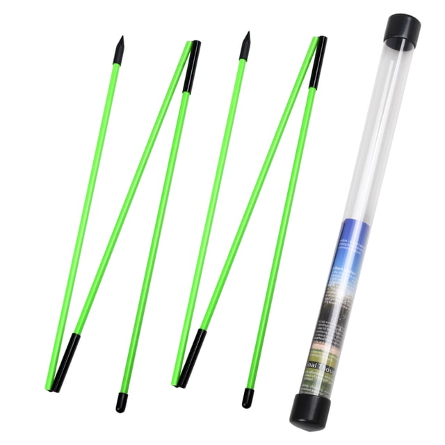 Golf Alignment Sticks 2 Sets 48inch Alignment Practice Rods Collapsible 6 Colors Golf Alignment Sticks Golf Swing Training Tools light green