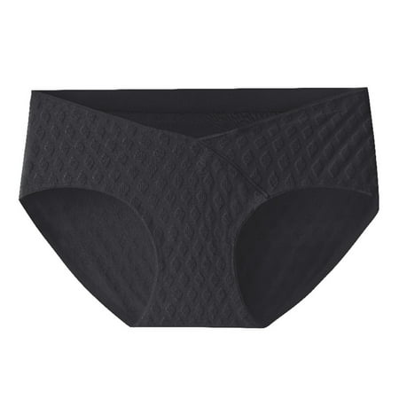 Jamicy Maternity Panties Women s High Waisted Underwear Cotton No Show Panties Breathable Stretch Seamless Ladies Panty Underpants
