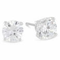 thumbnail image 2 of 14k White Gold 1/2 Ct Solitaire Created White Diamond Stud Earrings (D-E, SI) Men | Women Plated by Paris Jewelry, 2 of 4