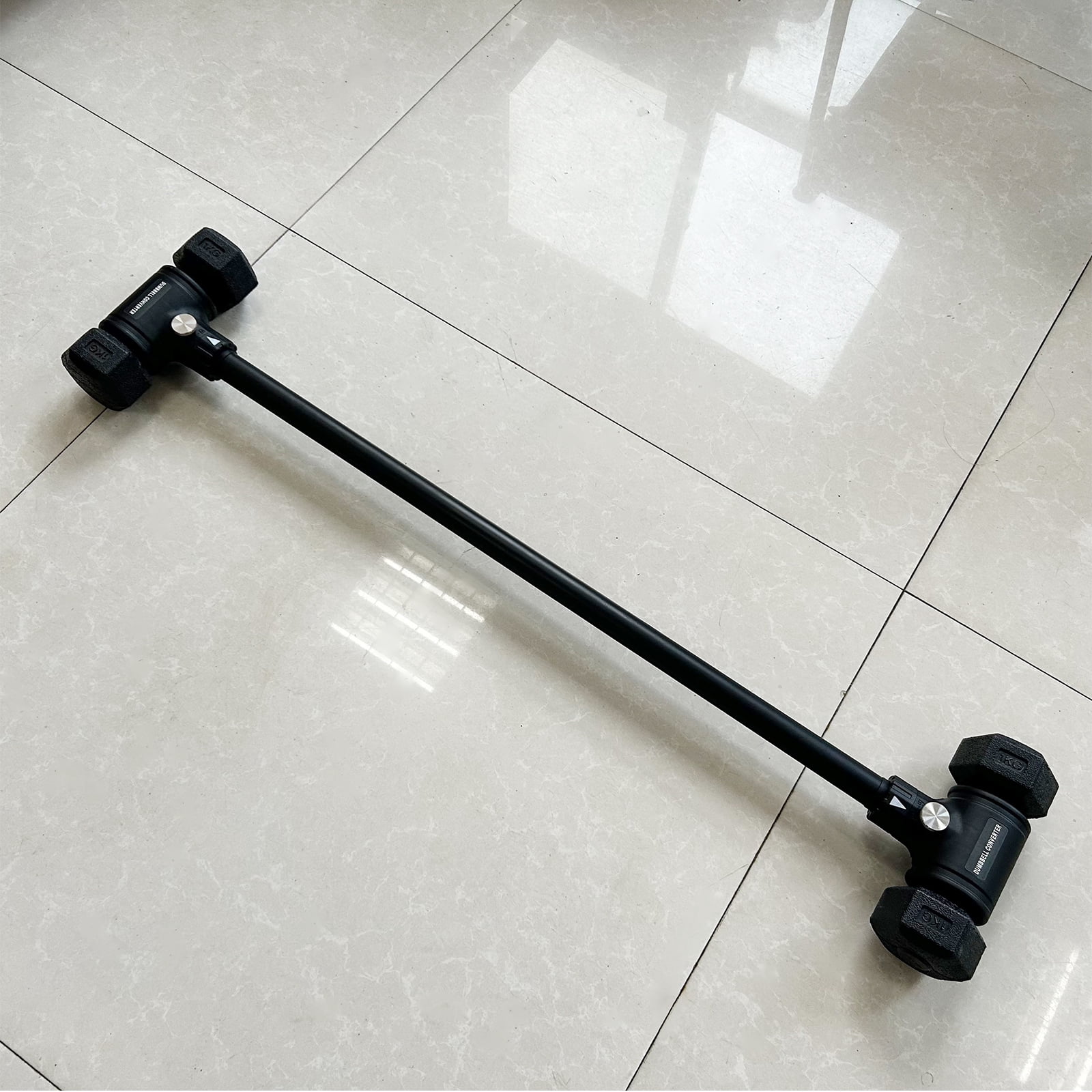 KORIKAHM Upgrade Dumbbell Barbell Converter Bar, Adjustable Weight Capacitry Bar Convert to Dumbbell Set for Home Gym Strength Training