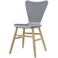thumbnail image 3 of Modern Contemporary Urban Design Dining Kitchen Room Side Chair, Set of Four, Wood, Grey Gray, 3 of 5