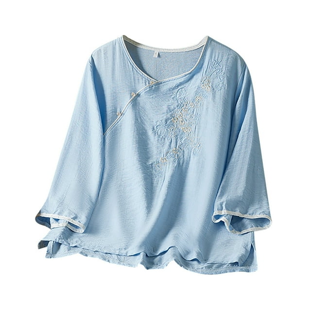 Cardigan d'Été pour Femme à Broderie Chinoise - Style Rétro, Léger, Décontracté, Tailles M-TTTG avec Buste/manches/longueur