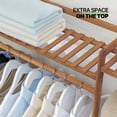 thumbnail image 3 of Closet Armable para Ropa, Ropero 5 Niveles de Madera - Mueble para Ropa con Estantes, Organizador de Abrigos, Vestidos, Zapatos, Ideal para Dormitorio y Clóset, 160x40x140 cm (Marrón), 3 of 8