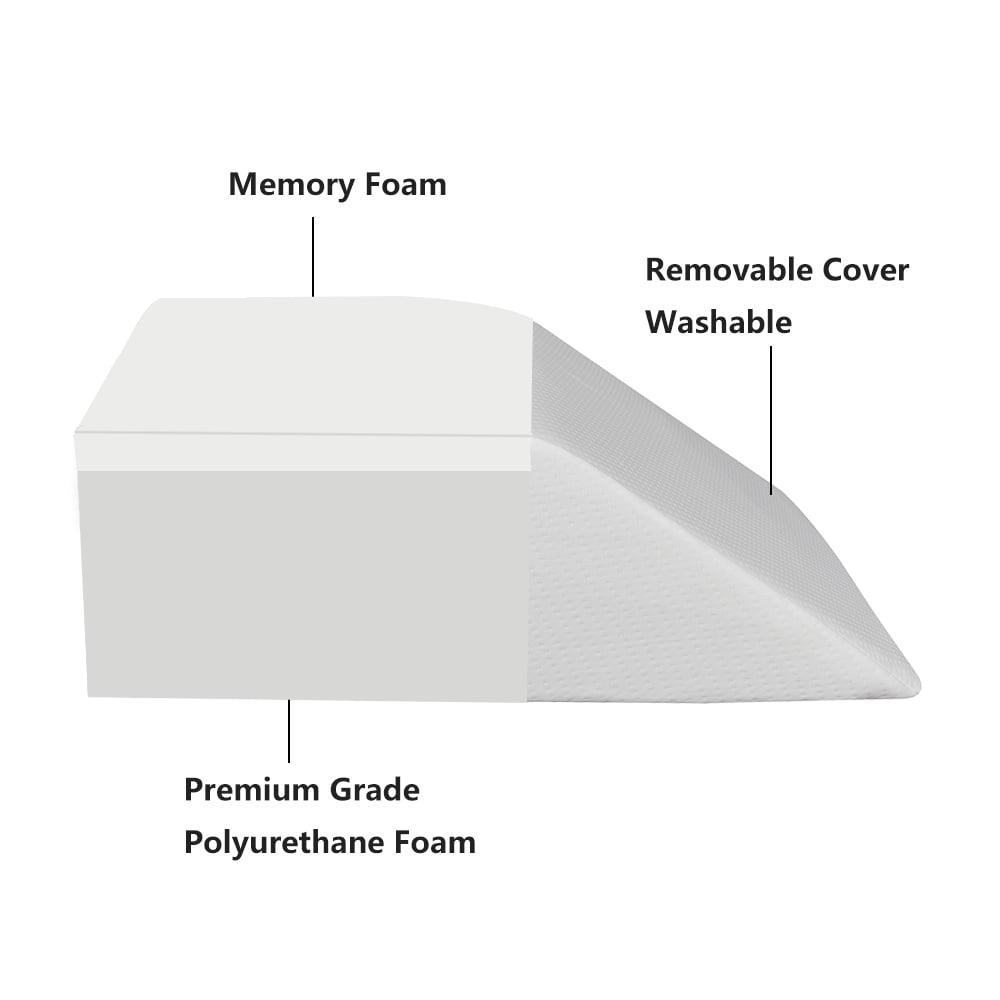 Kepooman Leg Elevation Pillow with Memory Foam Top, Improves Blood Circulation, Reduces Swelling Kepooman Leg Elevation Pillow with Memory Foam Top, Improves Blood Circulation, Reduces Swelling