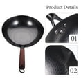 thumbnail image 2 of OULII Non Stick Deep Frying Pans Cooking Wok Round Multipurpose Kitchenware 1Pack, 2 of 6