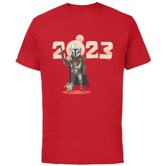 Star Wars The Mandalorian and Grogu Tatooine Suns 2023 - Short Sleeve Cotton T-Shirt for Adults - Customized-Red