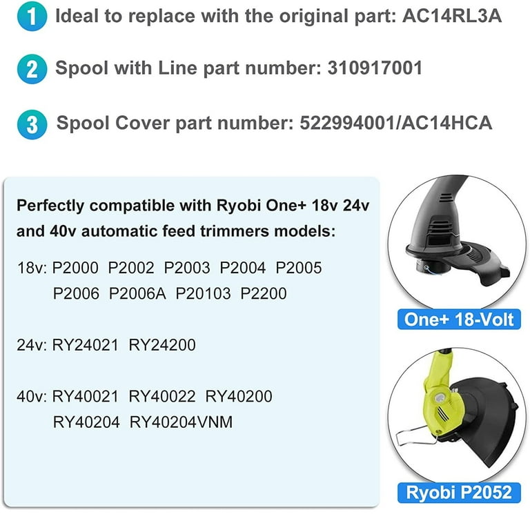 Ryobi p2003 on sale string replacement