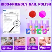 GORISP Kids Nail Polish Kit For Girl4-6-Year-Old Girls' Nail Polish Set, Children's Nail Strippable Set Designed For Girls, Special Children's Nail Polish Set For Girls With Unicorn Theme Storage Box