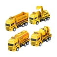 thumbnail image 4 of 4 vehículos de ingeniería con mecanismo de retroceso, juguetes educativos para niños de 3 a 8 años, color amarillo, con articulaciones móviles., 4 of 9