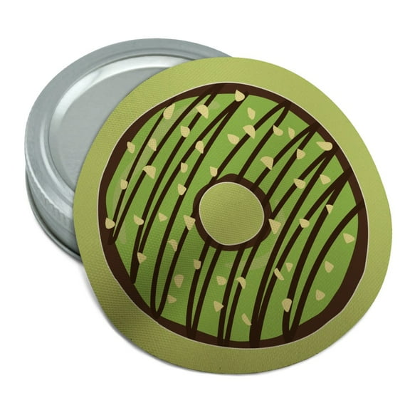 Mint Chocolate Chip Donut Yummy Green Round Rubber Non-Slip Jar Gripper Lid Opener