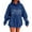 Blue, variant on You Are Stronger Than The Storm Hoodies for Women Mental Health Matters Inspirational Positive Hooded Sweatshirt
