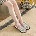 thumbnail image 6 of KLL Mushroom Garnish Slippers for Women Men House Slip on Indoor Outdoor Bedroom Furry Fleece Lined Ladies Comfy Anti-Skid Rubber Hard Sole-Large, 6 of 8