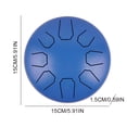 thumbnail image 5 of Instrumentos Percusión Tambor Handpan Lengua Acero 6 Pulgadas Y 8 Notas (oscuro) Azul, 5 of 5