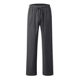 thumbnail image 5 of Pantalones con cordón ajustable de mezcla de lino en color liso para mujer: pantalones de cintura alta, elásticos y de pierna recta con bolsillos, tallas S-XXXXXL, 5 of 5