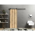 thumbnail image 6 of Sturdy Barn Door 42 x 80 inches | Planum 0010 Oak | 8FT Rail Hangers Heavy Hardware Set | Solid Panel Interior Doors, 6 of 6