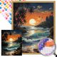 thumbnail image 1 of Kit Pintura Paisaje Marino Con Diamante AB Parcial Taladro 45x55cm, 1 of 9