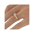 thumbnail image 5 of 6.00MM D-F VS Moissanite Engagement Ring (0.68 ct Moissanite Weight, 0.75 ct dew) Knot 4 prongs 14K Gold, 5 of 6